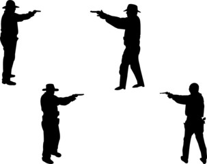 gunmen silhouettes