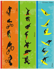 composicion de deportes extremos en vector