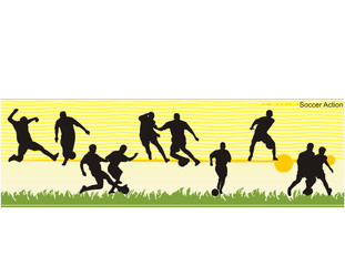 composicion de futbol en vector © ighost