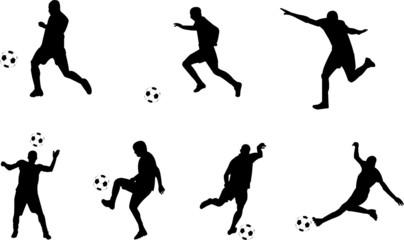 soccer player silhouettes