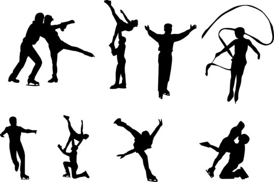 figure skating silhouettes