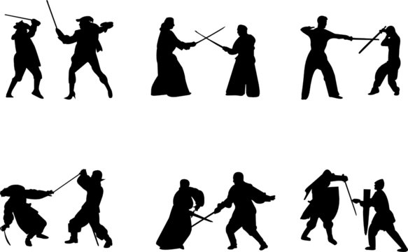 Sword Fight Silhouettes