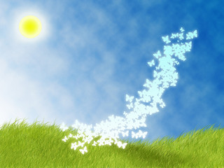 sunny, clear and happy wallpaper.