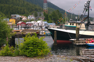 Boats in Ketchikan, Alaska harbor © Stanley Rippel