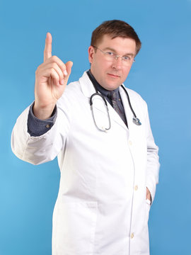 Doctor Pointing Up