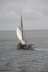 Fototapeta premium Sailingboat on the waddenzee