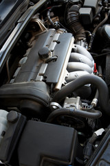 The powerful engine of the modern car