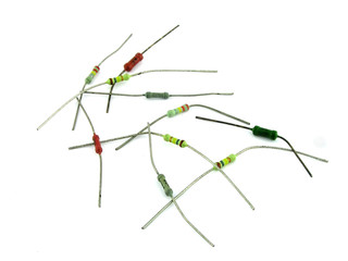Electronic components. Close up. Isolated on a white background.