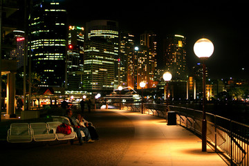 Sydney skyline at night..