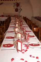 table de réception