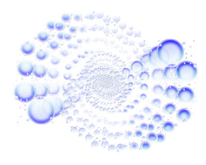 Bubble background double on white