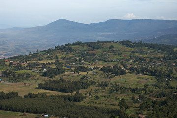 Fototapeta na wymiar African landscape with rift valley. Kenya