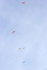 paragliders for a walk in the sky