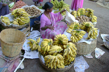 femme et bananes 