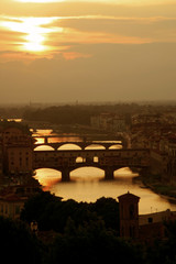 Fototapeta na wymiar Sunset in Florence