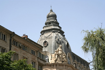 The dome of an old building in Sofia, Bulgaria