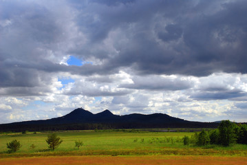 Landscape of czech countryside - with a dramatic sky