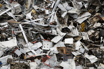 Detail from a huge pile of scrap metal.