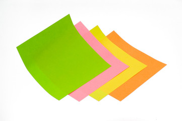 Sticky notes isolated on the white background