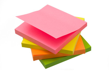 Sticky notes isolated on the white background