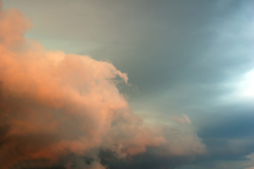 Fototapeta na wymiar Abstrakcyjne tło: chmury firey.