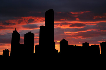 Melbourne at sunset