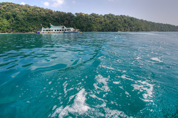 close to the blue surface