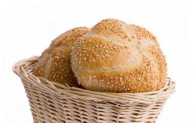 Sesame Bun-isolated on white