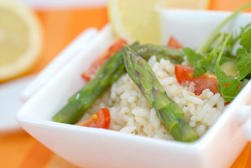 salade riz et asperge