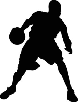 recommend clip art: Basketball man silhouette