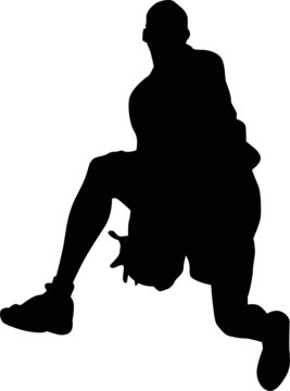 recommend clip art: Basketball man silhouette