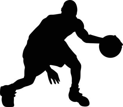 recommend clip art: Basketball man silhouette