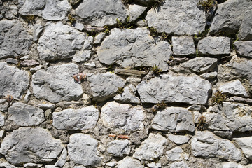 Stone wall of old temple  