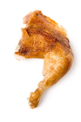 Barbecue Chicken Leg with white background