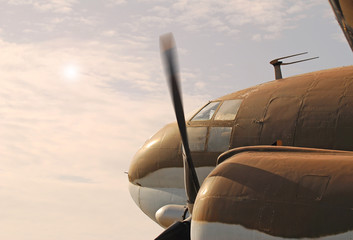 Fototapeta na wymiar Vintage Military Samolot