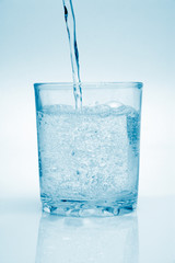 clean water in glass