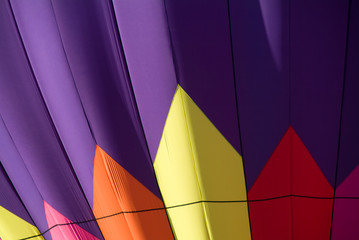 Colorful Hot Air Balloons preparing for flight