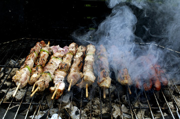 brochettes au barbecue