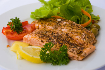 Gourmet-Grilled Salmon-topped with Herbs-2-