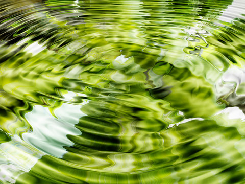 Bright Abstract Green Water Background