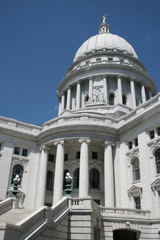 Detail of the Capitol Building in Madison, Wisconsin