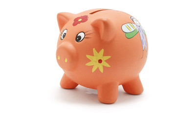 Piggybank on White Background