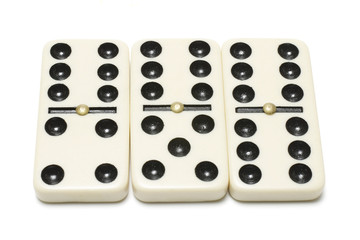 Dominoes on White Background