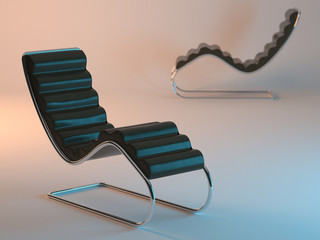 Two recliners in the Bauhaus style