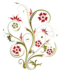 Abstract floral chaos, element for design, vector illustration