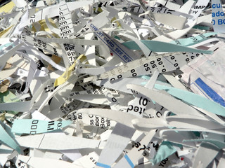 close up photo of paper that's been shredded