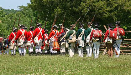 Obraz premium The enactment - The Battle of Monmouth in New Jersey