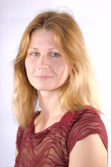 Naklejka premium Portrait of a beautiful girl with fair hair