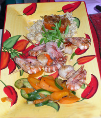 brochettes de fruits de mer