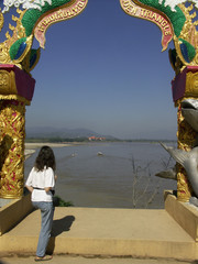 Aussicht, goldenes Dreieck, Thailand, Burma, Laos © Phoenixpix